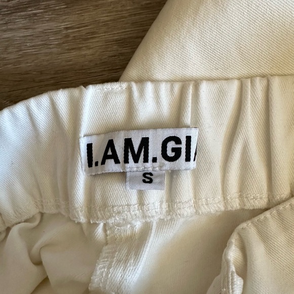 I.AM.GIA White Cargo Pants With Zippers Utility Style~Size/Small***Sold as is - Picture 3 of 9